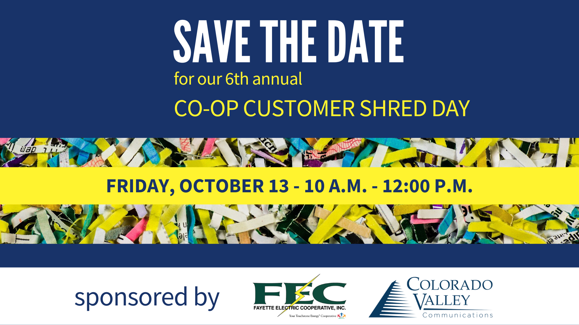 Save The Date Oct 13 2023 Shred Day