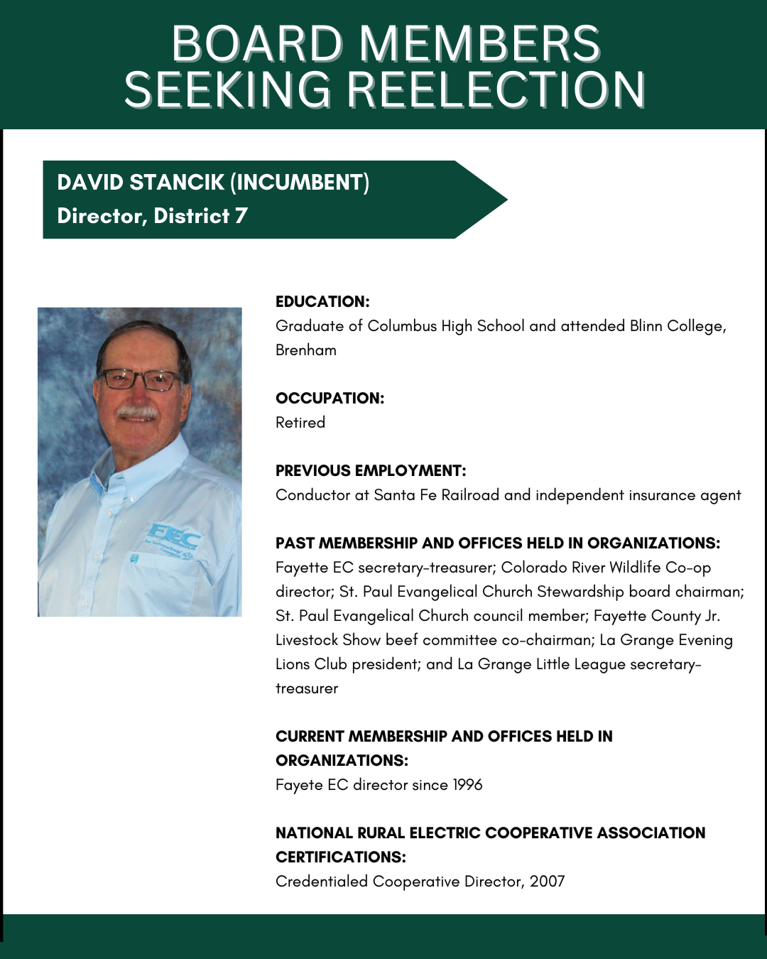 District 7 Director David Stancik