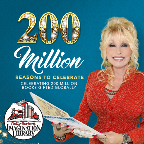 Photo of Dolly Parton and her Imagination Library program - over 200 million books gifted to children