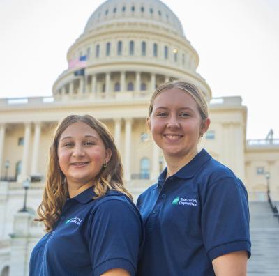 Gretchen Sacks of Round Top-Carmine High School and Laney Bludau of Hallettsville High School 